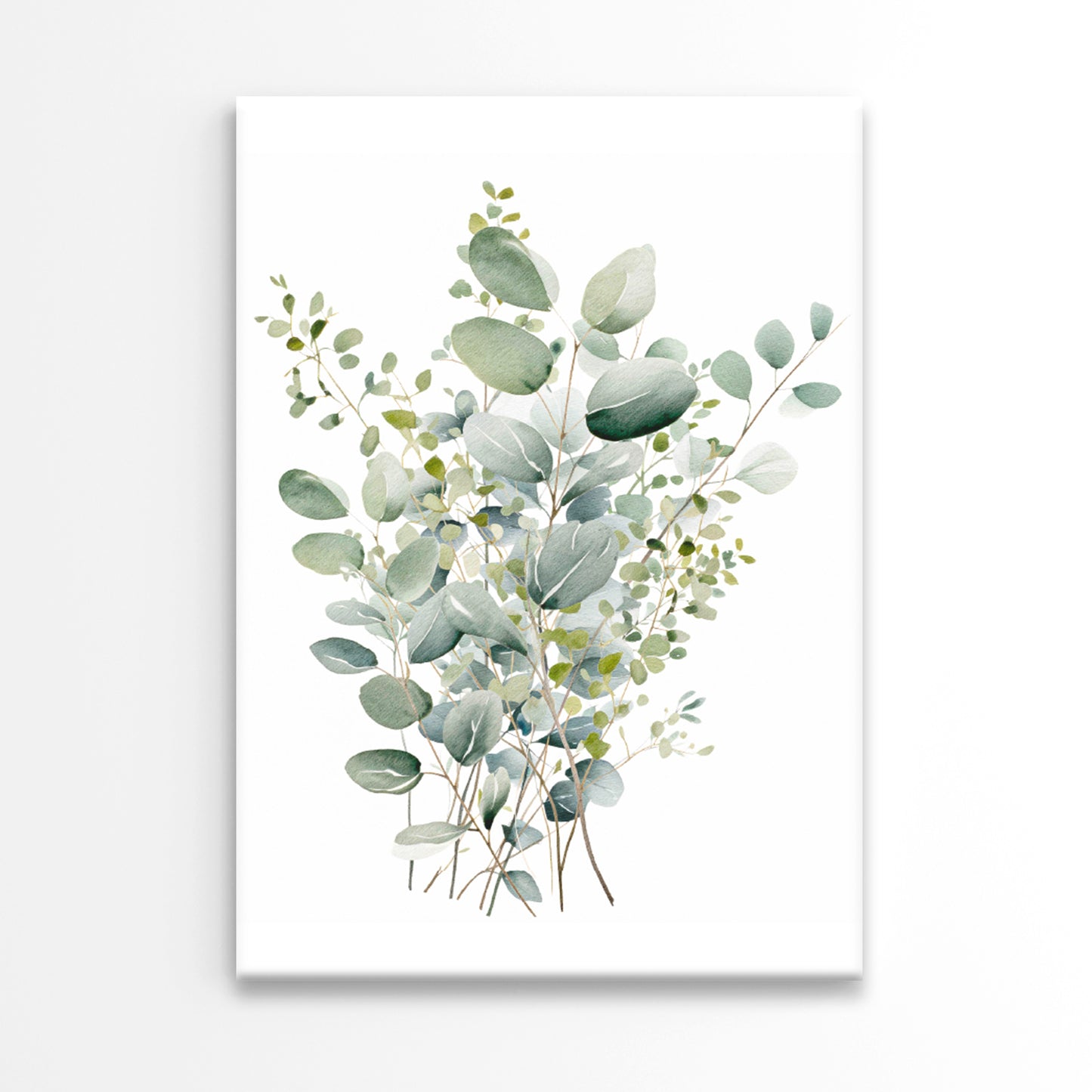 Botanical Eucalyptus Leaves Painting Print 100% Australian Made 40x60cm Stretched Canvas Ready to Hang