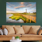 Sunrise Bodie Island Lighthouse With Cloudy Blue Sky Print 100% Australian Made Stretched Canvas Ready to Hang - CT-134