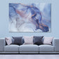 Grey & Blue Fluid Abstract Print 100% Australian Made Stretched Canvas Ready to Hang - AB-133