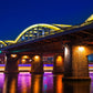 Hangang Bridge Night Seoul South Korea Wall Art Canvas Office Home Room Framed 80x45cm