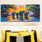3pcs Elephant Walking Design Metal Print Ready to Hang Art