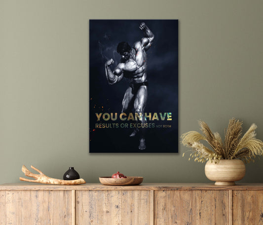 Bodybuilding Motivation Poster Print 100% Australian Made 40x60cm Stretched Canvas Ready to Hang