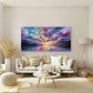 Sunset Ocean Oil Painting Wall Art Canvas Office Home Room Framed 120x60cm