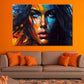 Beautiful Girl Abstract Oil Painting Print 100% Australian Made Stretched Canvas Ready to Hang - FS-134