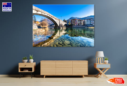 Brembo River In Brembana Valley Print 100% Australian Made Stretched Canvas Ready to Hang - CT-135