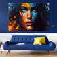 Beautiful Girl Abstract Oil Painting Print 100% Australian Made Stretched Canvas Ready to Hang - FS-134