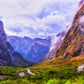 Mountain Creek at Homer Tunnel Scenery Print 100% Australian Made Stretched Canvas Ready to Hang - NT-134