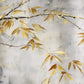 Golden Zen Bamboo Leaf Branch Wall Art Canvas Office Home Room Framed 120x60cm