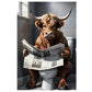 Highland Cow Humorous Print 100% Australian Made 40x60cm Stretched Canvas Ready to Hang