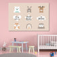 Nursery Cute Forest Animals Print 100% Australian Made Stretched Canvas Ready to Hang - NK-134