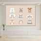 Nursery Cute Forest Animals Print 100% Australian Made Stretched Canvas Ready to Hang - NK-134