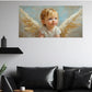 Little Angel with Wings Wall Art wall canvas office home room framed 120x60cm