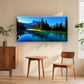 Canadian Mountains And Lakes Wall Art Canvas Office Home Room Framed 120x60cm