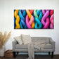 Colorful Distorted Modern Abstr Wall Art Canvas Office Home Room Framed 120x60cm