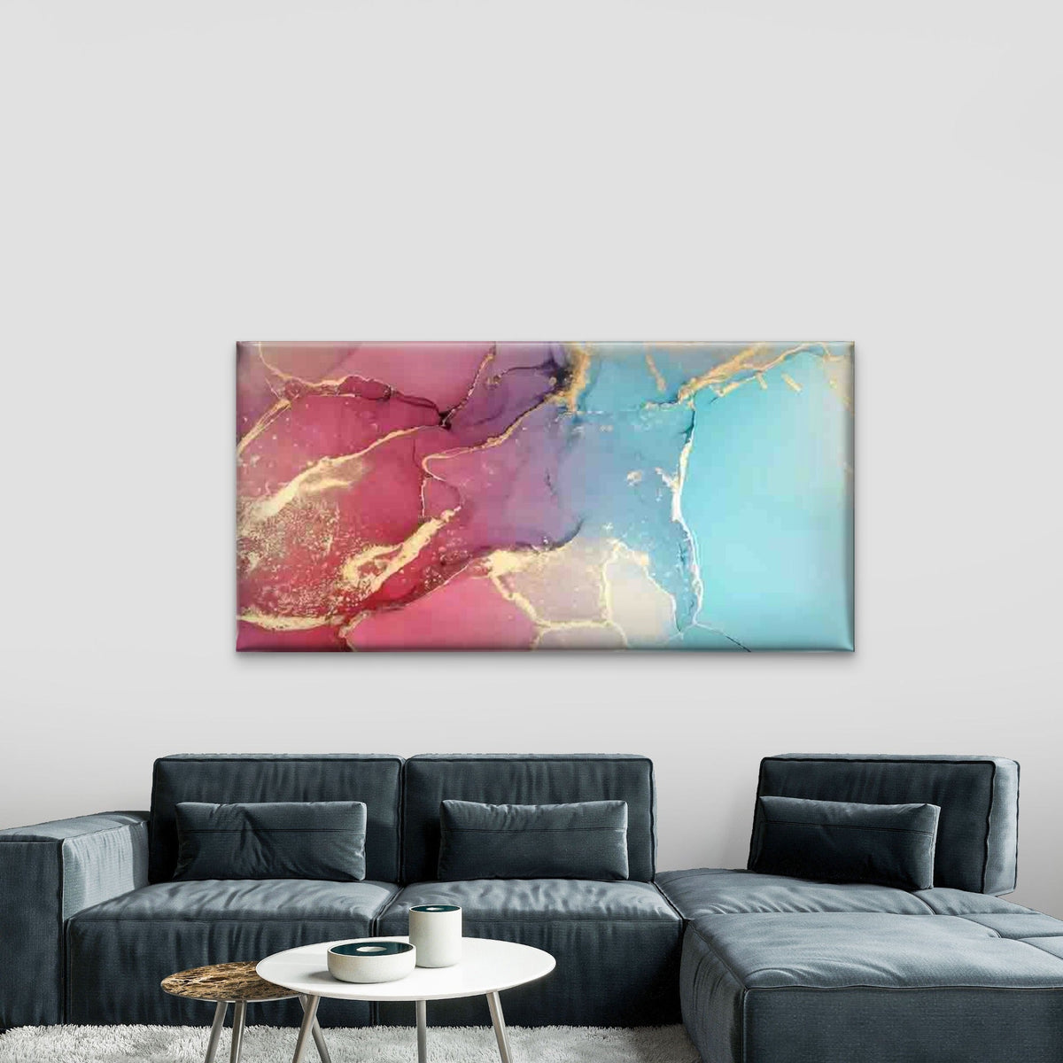 Abstract Colorful Ink Texture Wall Art Canvas Office Home Room Framed 120x60cm