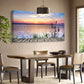 Lake Sunset Nature Walk Board Wall Art canvas office home room framed 120x60cm