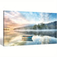Modern Nature Boat Scene Lake Wall Art canvas office home room framed 120x60cm