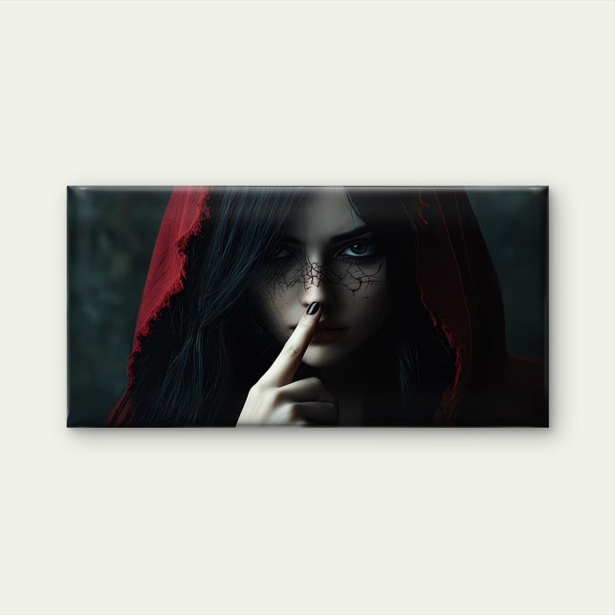 Dark Fantasy Anime Girl Wall Art Canvas Office Home Room Framed 80x45cm