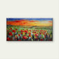 Wildflower Field at Sunset Wall Art Canvas Office Home Room Framed 80x45cm