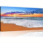 Beach Blue Sky Sunset White Clouds Wall Art canvas office home room framed 120x60cm