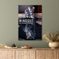 White Tiger Art Motivation Poster Print 100% Australian Made 40x60cm Stretched Canvas Ready to Hang
