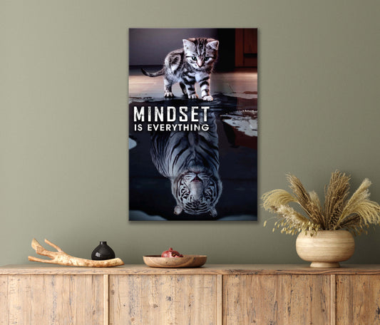 White Tiger Art Motivation Poster Print 100% Australian Made 40x60cm Stretched Canvas Ready to Hang