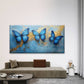 Navy Blue & Golden Accent Wall Art Canvas Office Home Room Framed 120x60cm