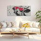 3pcs Cute Cow with Heart-Shaped Glasses Metal Print Ready to Hang Art