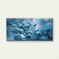 Ocean Life Blue Harmony Wall Art Canvas Office Home Room Framed 120x60cm
