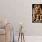 Majestic Family Group of Lions Print 100% Australian Made 40x60cm Stretched Canvas Ready to Hang