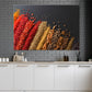 Colorful Spices Lines Closeup Photograph Print 100% Australian Made Stretched Canvas Ready to Hang - KR-136