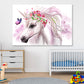 Unicorn Nursery Painting Print 100% Australian Made Stretched Canvas Ready to Hang - NK-136