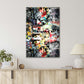 Wall Covered in Bunch of Colorful Graffiti Paints Print 100% Australian Made 40x60cm Stretched Canvas Ready to Hang