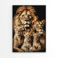 Majestic Family Group of Lions Print 100% Australian Made 40x60cm Stretched Canvas Ready to Hang