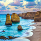 Twelve Apostles & Ocean View Australia Print 100% Australian Made Stretched Canvas Ready to Hang - AU-136