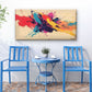 Abstract Color Splash Art Wall Art Canvas Office Home Room Framed 80x45cm