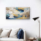 Abstract Navy Blue Gold Foil Clouds Wall Art Canvas Office Home Framed 120x60cm