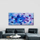 Blue And Purple Heart Abstract Wall Art Canvas Office Home Room Framed 120x60cm