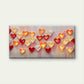 Red And White Glowing Hearts Wall Art Canvas Office Home Room Framed 120x60cm