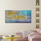 Golden White Beige Abstract Wall Art Canvas Office Home Room Framed 120x60cm