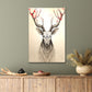 Majestic Deer with A Giant Antelope Head and Branches Print 100% Australian Made 40x60cm Stretched Canvas Ready to Hang