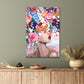 Painting Of A Flower Over A Woman's Head Print 100% Australian Made 40x60cm Stretched Canvas Ready to Hang