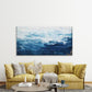 Abstract Ocean Wave Coastal Wall Art Canvas Office Home Room Framed 120x60cm
