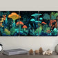 3pcs Underwater Mushroom Theme Metal Print Ready to Hang Art