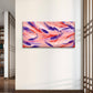 Purple Red Feather Painting Wall Art Canvas Office Home Room Framed 80x45cm