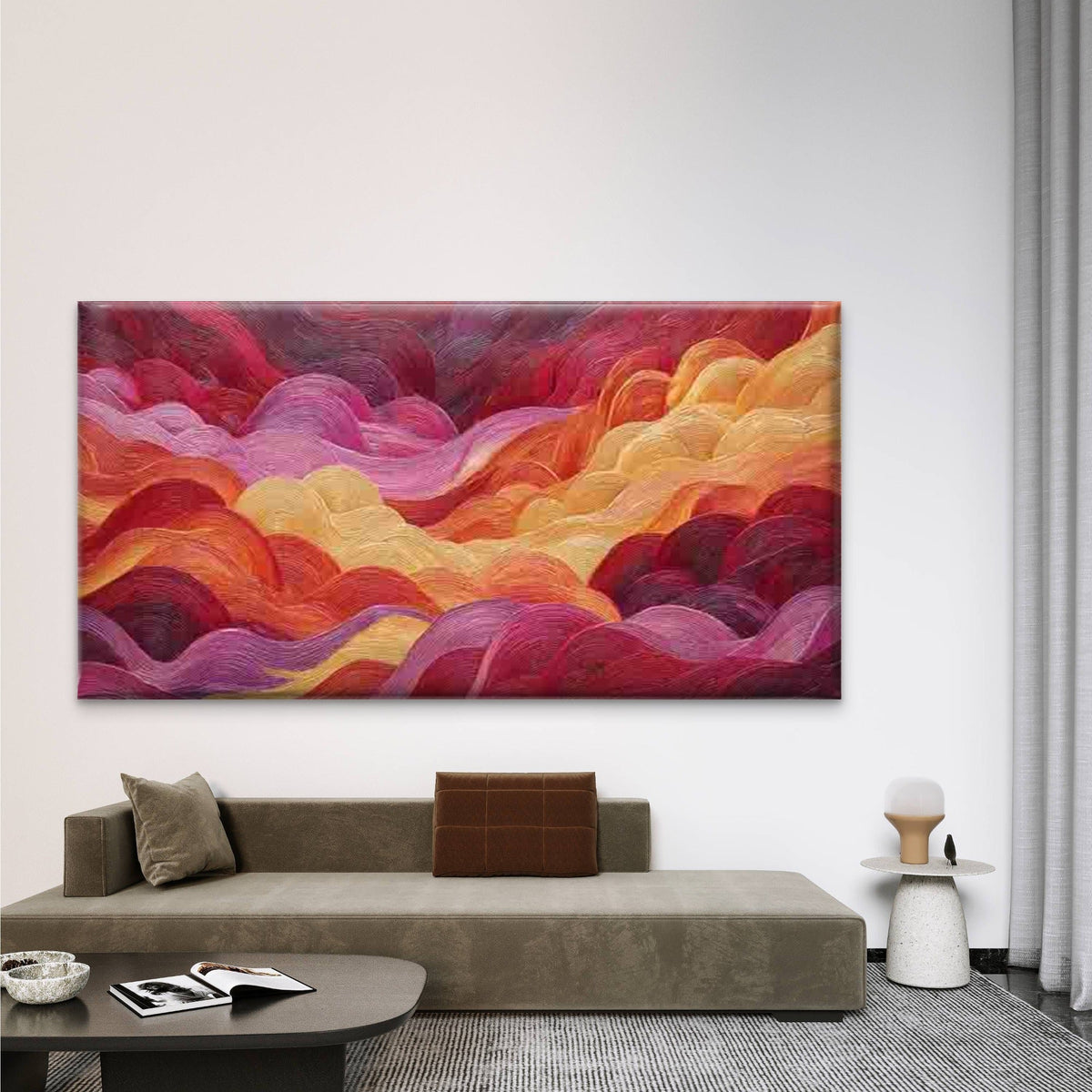 Abstract Multicolor Pinkish Wall Art Canvas Office Home Room Framed 120x60cm