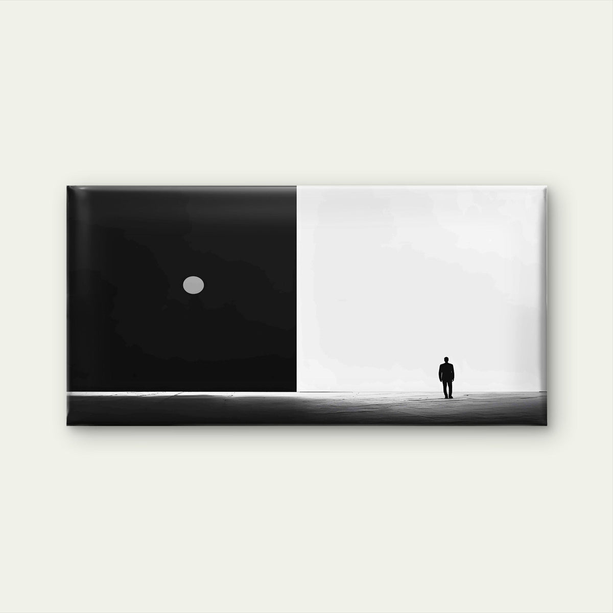 Person In A Dark Room Wall Art Canvas Office Home Room Framed 80x45cm
