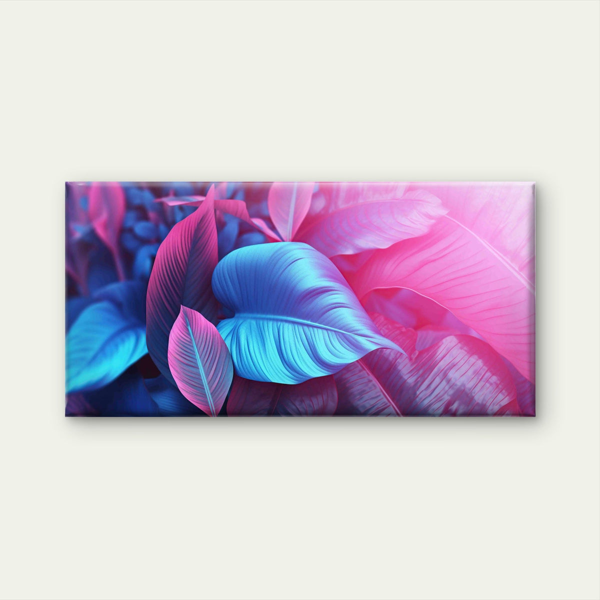 Tropical Leaves Wall Art Canvas Office Home Room Framed 120x60cm