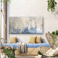 Abstract Blue & Beige Textured Wall Art Canvas Office Home Room Framed 120x60cm