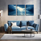 3pcs Charm of Light Wall Art Set Canvas Framed 60x900cm - High Quality Print 100% Australian Made Wall Canvas Ready to Hang